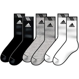 adidas Socken CORP CREW 3PP - black/grey/white|47-50