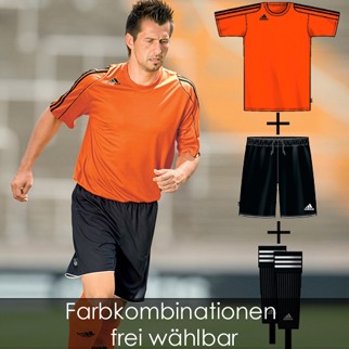 adidas Trikotsatz (10 Sets) SQUADRA II - orange/black|Kurzarm Senior