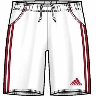 adidas Short EQUIPO - white/university red|XL