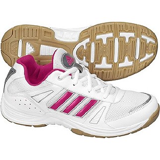 adidas Kinder-Indoorschuh ADIPLUS K - white/meallic silver/radiant pink|34