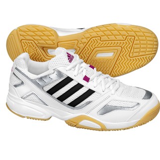 adidas Damen-Volleyballschuh COURT ROCK WOMEN (running white/metallic silver/black) - 45 1/3