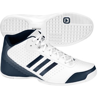 adidas Basketballschuh 3 SERIES 2010 (running white/dark navy/metallic silver) - 44 2/3