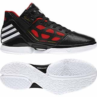 adidas Basketballschuh ADIZERO ROSE 2 SYNTHETIC (1) (black/red/running white) - 50