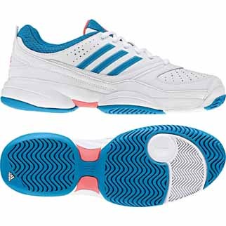 adidas Damen-Tennisschuh AMBITION STR VI (running white/sharp blue/turbo) - 42 2/3