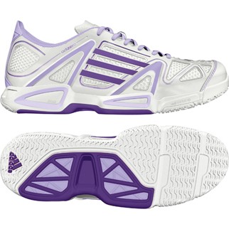 adidas Damen-Handballschuh ADIZERO BT FEATHER W (running white/purple) - 44