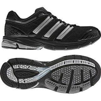 adidas Herren-Laufschuh RESPONSE CUSHION 20 M (black/metallic silver/neo iron met.) - 48