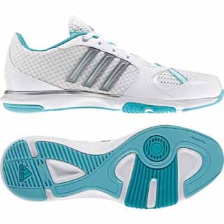 adidas Damen-Fitnessschuh CORE 50 (white/neo silver met./clear blue) - 41 1/3
