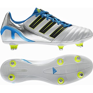 adidas Fuballschuh PREDATOR ABSOLADO SG (running white metallic/ black/pred blue) - 43 1/3