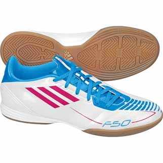 adidas Fuballschuh F10 IN (running white/radiant pink/cyan) - 47 1/3
