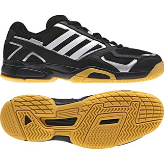 adidas Herren-Volleyballschuh OPTICOURT LIGRA (black/running white/metallic silver) - 37 1/3