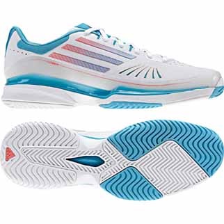adidas Damen-Tennisschuh ADIZERO TEMPAIA SYNTHETIC (runningwhite/intense blue/turbo) - 40 2/3