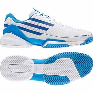 adidas Herren-Tennisschuh ADIZERO FEATHER (running white/collegiate royal/fresh splash) - 43 1/3