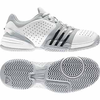 adidas Damen-Tennisschuh BARRICADE ADILIBRIA (running white/metallic silver/light grey) - 40 2/3
