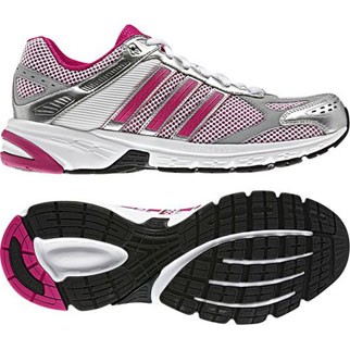 adidas Damen-Laufschuh DURAMO4 W (running white/metallic silver/intense pink) - 38