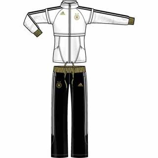 adidas Damen-Präsentationsanzug DFB (white/black) - M