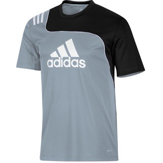 adidas T-Shirt SERENO 11 LOGO - silver/black|176
