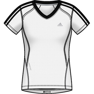 adidas Damen-T-Shirt RESPONSE(white/black) - 34