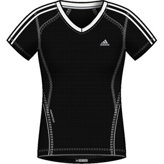 adidas Damen-T-Shirt RESPONSE (black/white) - 36
