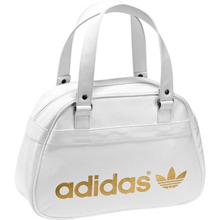adidas Tasche ADICOLOR BOWLING BAG (Originals Kollektion) - white/metallic gold