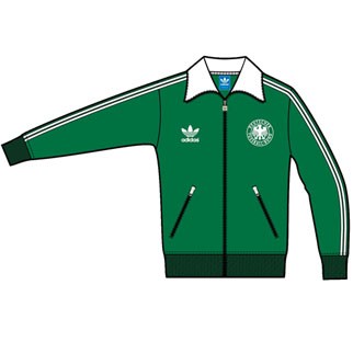 adidas Track Top DFB RETRO Beckenbauer (core green/white) - S