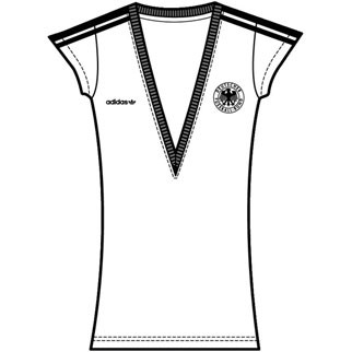 adidas Damen-Shirt GERMANY RETRO DFB (white) - 34