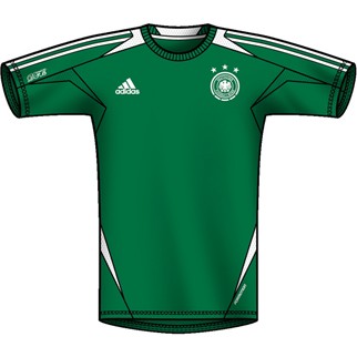 adidas T-Shirt DFB TRAINING (core green/white) - 152