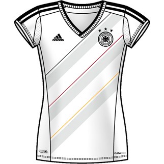 adidas Fantrikot DFB HOME WOMEN FIT (white/black) - XXS