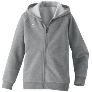 erima Kinder Sweatjacke CASUAL MIT KAPUZE - grau melange|140