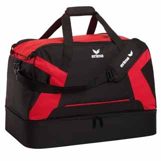erima Sporttasche mit Bodenfach TEC LINE - schwarz/rot|S