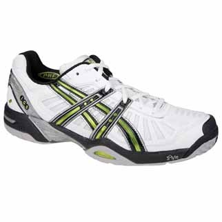 asics Herren-Tennisschuh GEL-RESOLUTION 2 (white/black/lime) - 46