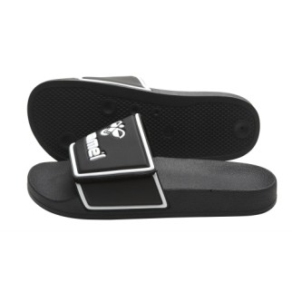 hummel Badesandale POOL SLIPPER VELCRO - black/white|39