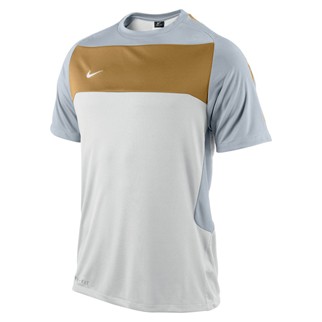 Nike Trainings-T-Shirt FEDERATION II - white/neutral grey/jersey gold|L