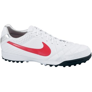 Nike Fuballschuh TIEMPO MYSTIC IV TF - white/siren red-mtllc-silver|46