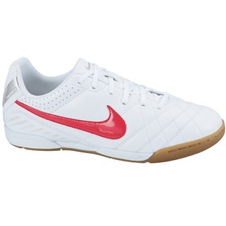 Nike Kinder-Fuballschuh JR TIEMPO NATURAL IV IC - white/siren red-mtllc-silver|35