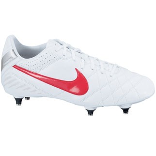 Nike Fuballschuh TIEMPO NATURAL IV SG - white/siren red-mtllc-silver|46