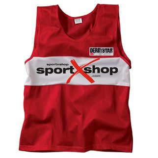 Derbystar Markierungshemdchen mit sportXshop-Logo-10 Stck - rot|Bambini