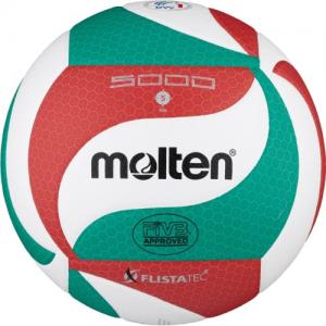 molten Volleyball V5M5000 (weiß/grün/rot) 