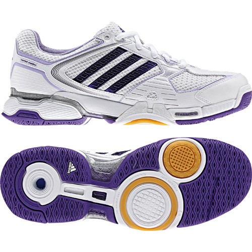 adidas Damen-Volleyballschuh OPTICOURT W (running white/sharp purple) 