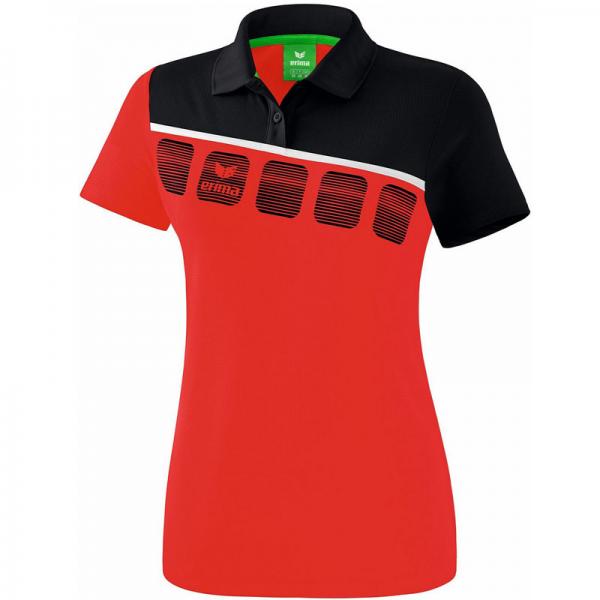 erima Damen-Poloshirt 5-C rot/schwarz/weiß | 34