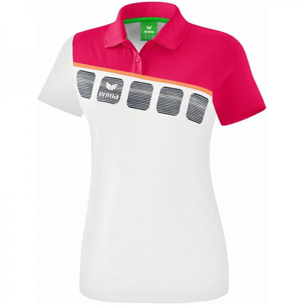 erima Damen-Poloshirt 5-C weiß/love rose/peach | 34