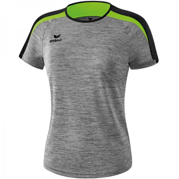 erima Damen-T-Shirt LIGA 2.0 grau melange/schwarz/green gecko | 34