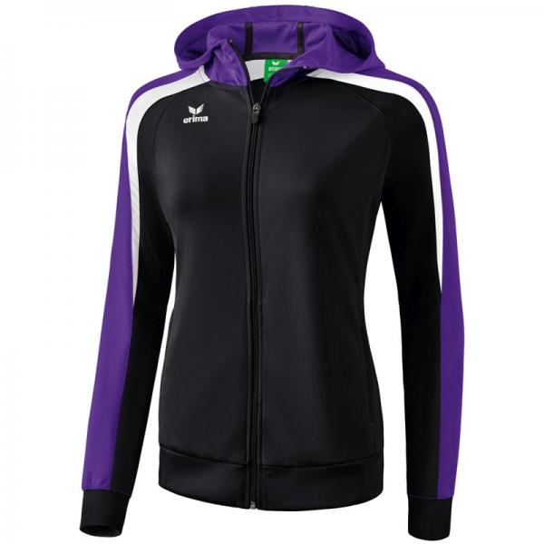 erima Damen-Trainingsjacke LIGA 2.0 - mit Kapuze schwarz/ violet/weiß | 34
