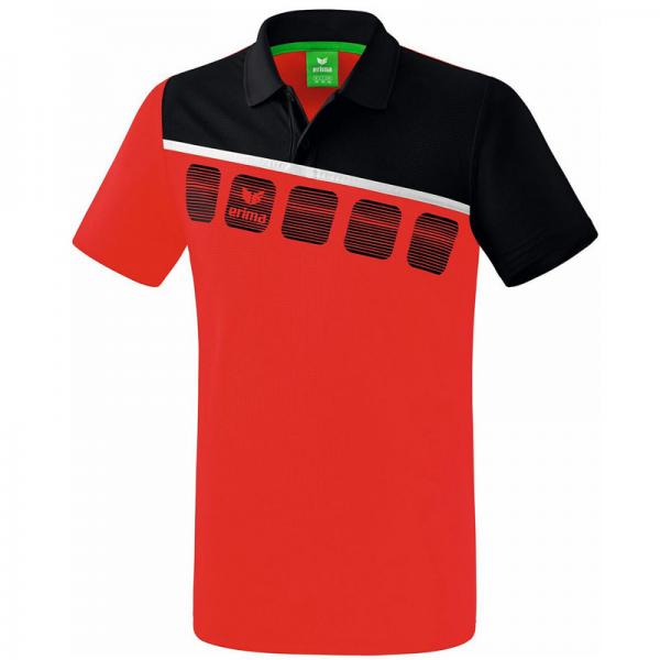 erima Poloshirt 5-C rot/schwarz/weiß | 128