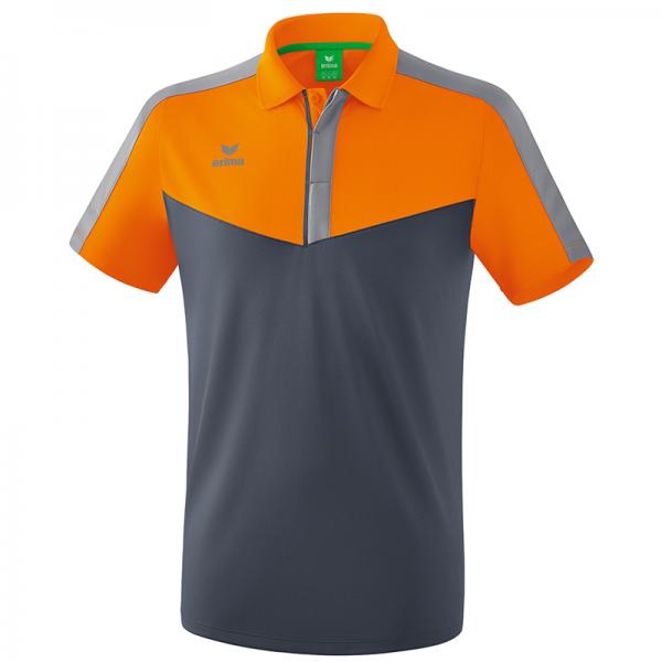 erima Poloshirt SQUAD new orange/slate grey/monument grey | S