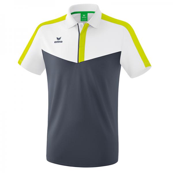 erima Poloshirt SQUAD weiß/slate grey/bio lime | S