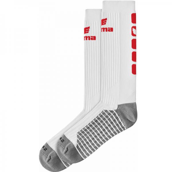 erima Sportsocken CLASSIC 5-C- lang weiß/rot | 31-34