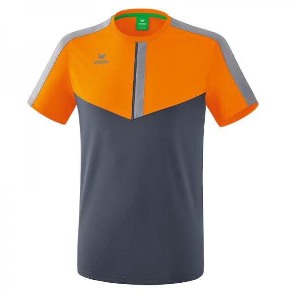 erima T-Shirt SQUAD new orange/slate grey/monument grey | 140