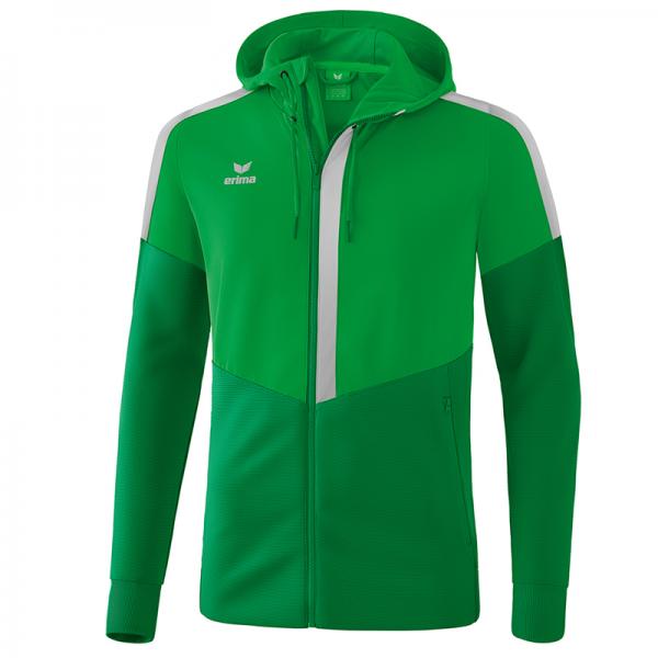 erima Trainingsjacke SQUAD - mit Kapuze fern green/smaragd/silver grey | 128