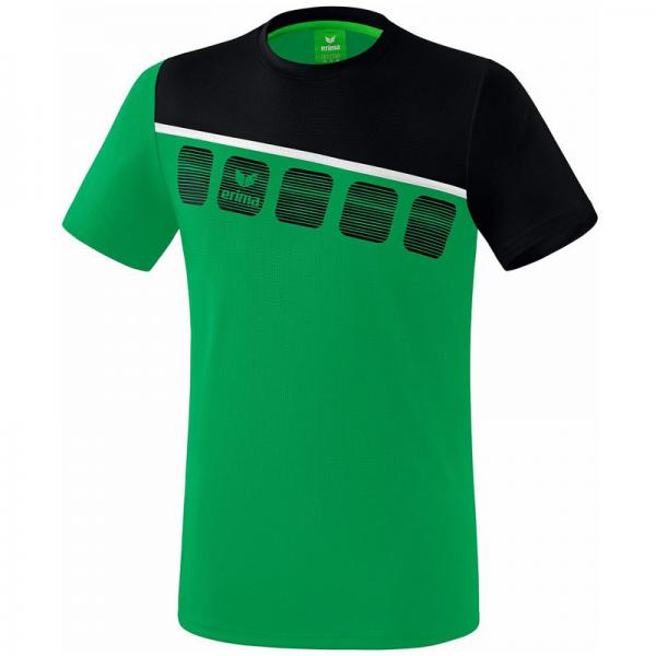 erima Trainingsshirt 5-C smaragd/schwarz/weiß | 128