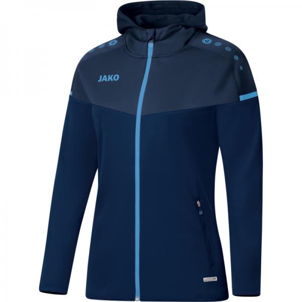 Jako Damen-Kapuzenjacke Champ2.0 marine/darkblue/skyblue | 34